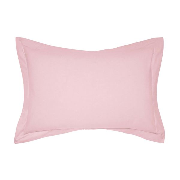 Plain Dye Oxford Pillowcase - Blush